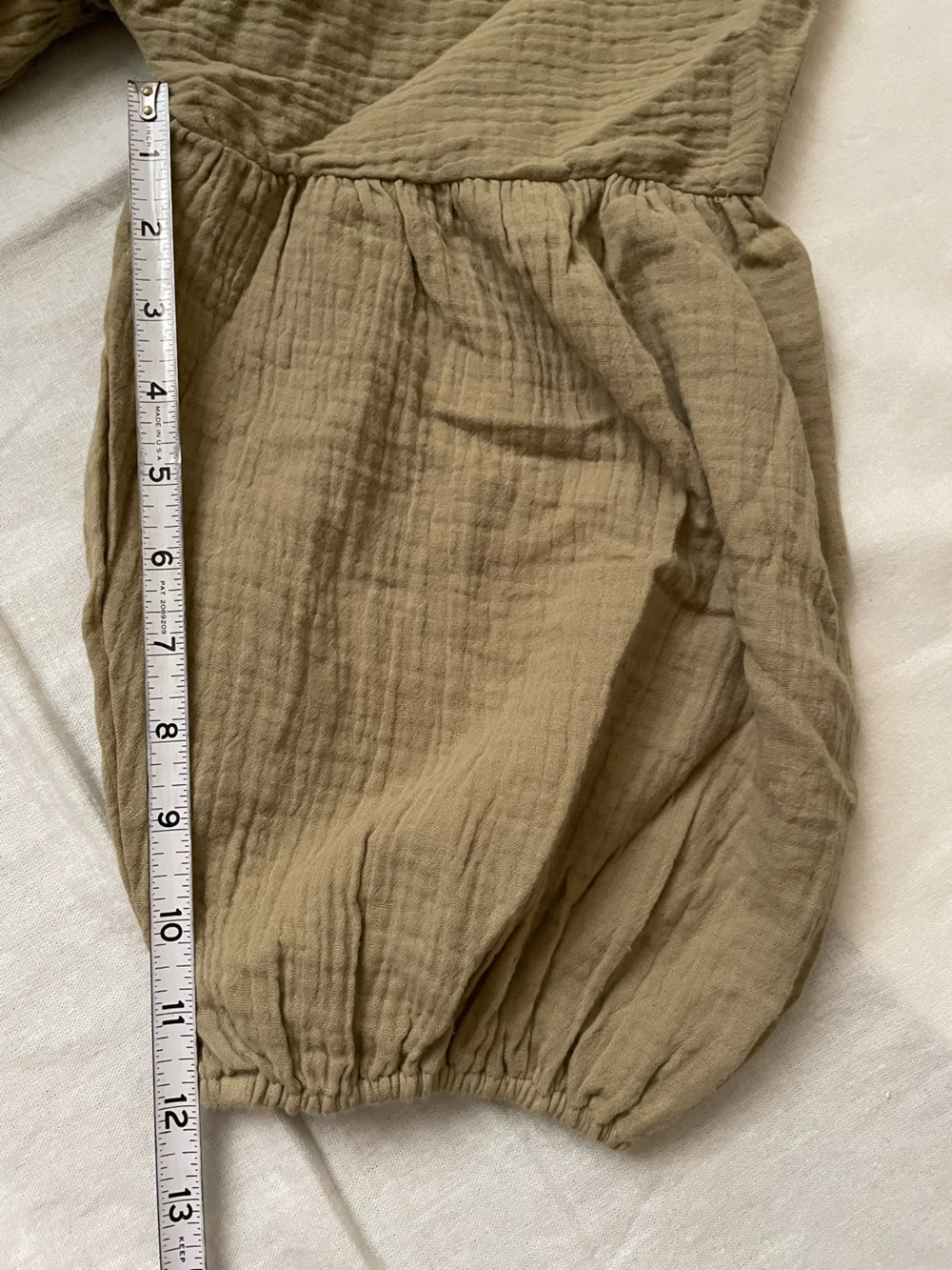 Worth Collective Cotton Gauze Lightweight Dress Green bohemian - Picture 15 of 15